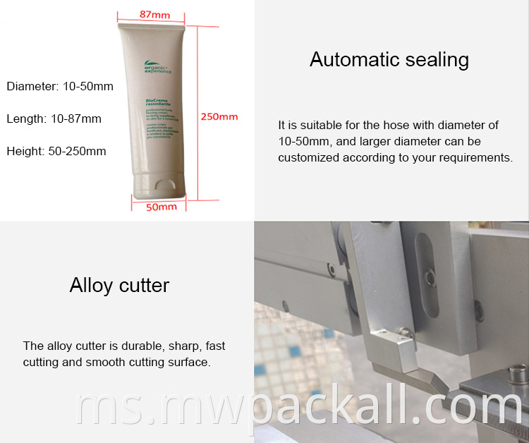 BB Cream Ultrasonic Plastic Tube Filling Sealing Machine untuk jualan panas dengan pensijilan CE